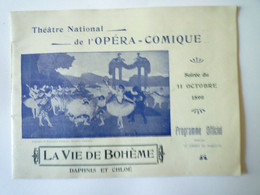 2021 - 2620  PROGRAMME De L'OPERA COMIQUE  1899  (22 Pages - Format 18 X 13cm)   XXX - Programme