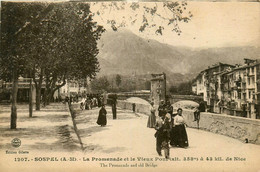 Sospel * Vue Sur La Promenade Et Le Vieux Pont - Sospel