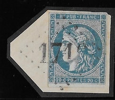France N°45B - Oblitéré - Au Filet - 1870 Bordeaux Printing