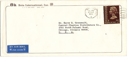 Hong Kong Cover Sent Air Mail To USA 25-9-1980 Single Franked - Brieven En Documenten