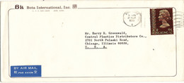 Hong Kong Cover Sent Air Mail To USA 25-9-1980 Single Franked - Briefe U. Dokumente