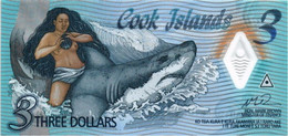 Cook Islands 3 Dollars ND ( 2021 ) P New 11 UNC Polymer - Cook