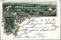 27919 Ansichtskarten VINTAGE POSTCARD - Deutschland GERMANY - Gruss Aus BEBRA 1898 BAHNHOF - Bebra