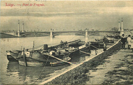 BELGIQUE   LIEGE  Pont De Fragnée (peniches ) - Luik