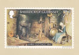 Unused , Postcard,  Channel Islands, Sark Cottage Guernsey Stamp Card - Guernsey