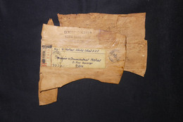 TCHAD - Grand Fragment De Colis Sur CUIR De Abéché Pour La France En 1927 Avec Cachet De Douane De Paris - L 102121 - Lettres & Documents