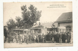 Cp , Automobile , Bus & Autocars , LES AUTOBUS AU TRAIN BONNET , 15 , Cantal , SAINT FLOUR ,  Voyagée 1909 - Autobus & Pullman