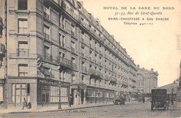 CPA 75 PARIS Xe HOTEL DE LA GARE DU NORD RUE DE SAINT QUENTIN - Distrito: 10