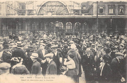 CPA 75 PARIS Xe DEVANT LA GARE DE L'EST DEPART DE RESERVISTES POUR LA FRONTIERE (cpa Rare - Paris (10)