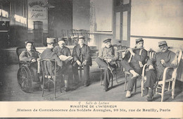 CPA 75 PARIS XIIe RUE DE REUILLY MINISTERE DE L'INTERIEUR SALLE DE LECTURE MAISON DE CONVALESCENCE SOLDATS AVEUGLES - Distrito: 12