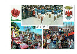 Cpm - 06 - NICE En Fête - Défilé Majorettes Carnaval Vendangeurs Raisin BOUTEILLE - Sets And Collections