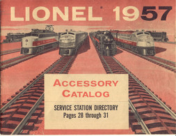 Catalogue LIONEL 1957 New - Accessory - Service Station Directory - Engels