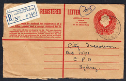 Australia Pre-paid Registered, Postmark 1959 - Cartas & Documentos