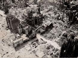 Photo Rouen Bombardé Vue Du Haut De La Cathédrale Format 13/18 - Guerre, Militaire