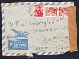 Austria Cover To Canada, Censor, Postmark Nov 4, 1957 - Brieven En Documenten