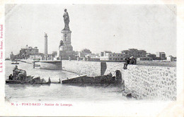 Cpa Egypte, Port Said ,Statue De Lesseps - Port Said