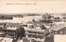 Cpa Egypte, Port Said Et Entrée Du Canal - Port-Saïd