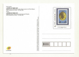 PAP CARTE POSTALE LA POSTE THEME LA JOURNEE DU TIMBRE 1968. - Official Stationery