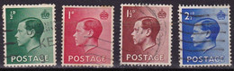 GROSSBRITANNIEN GRANDE BRETAGNE GB 1936  EDWARD VIII UPRIGHT SET 4V. USED SG 457-460 SC 230-233 MI 193-96 X YT 205-208 - Oblitérés