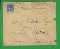 LETTRE ALGERIE 1881 CaD SAIDA En Rouge " Colonne Delebecque " - Altri & Non Classificati