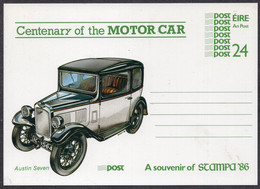 114 - Ireland - Motor Car - Austin Seven - Postal Stationery Card - Unused - Enteros Postales