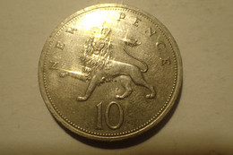 Grande-Bretagne, Elizabeth II, 10 New Pence, 1974, TTB, Copper-nickel, KM:912 - 10 Pence & 10 New Pence