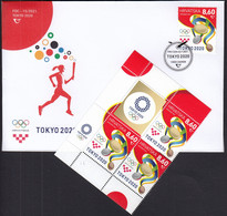 Croatia 2021 / Olympic Games Tokyo 2020 / Medals / MNH Stamps + Vignette + FDC - Verano 2020 : Tokio