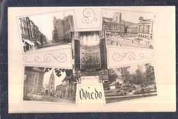 Espagne OVIEDO MULTIVIEW POSTCARD USED WITH STAMP 1961 - Asturias (Oviedo)