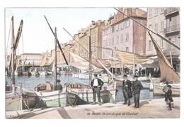 CPA 83 Toulon - Un Coin Du Quai De Cronstadt - Bateaux De Pêche Type Pointus - Animée - Toulon