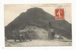 Cp , Automobile ,15 , Cantal , Une Halte Au PAS DE PEYROL , Route De DIENNE à SALERS , Le Cantal Pittoresque , Voyagée - Voitures De Tourisme