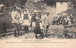 MACEDOINE   -   Campagne D'Orient 1914-1917  -  Macédoniens En Costumes De Fêtes à BUKOVO, Près De Monastir - Macédoine Du Nord
