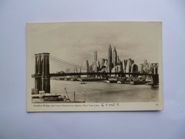 NEW YORK CITY  -  BROOKLYN BRIDGE And Lower MANHATTAN Skyline  - - Brooklyn