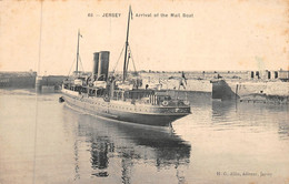 ¤¤   -  ROYAUME-UNI  -  JERSEY   -  Arrival Of The Mail Boat " REINDEER "       -   ¤¤ - Jersey