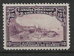 CANADA 1908 10c SG 193 MOUNTED MINT Cat £100 - Unused Stamps