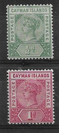 CAYMAN ISLANDS 1900 SET SG 1/2 LIGHTLY MOUNTED MINT Cat £36 - Iles Caïmans