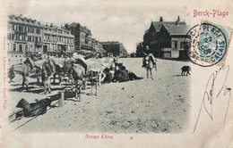 Berck Plage - Groupe D’ânes Sur La Plage - âne - Berck