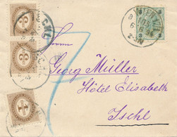 WIEN  -  1896 ,  Brief Nach Ischl Mit Portomarken  -  Michel  P1 , P3 - Postage Due