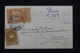 YEMEN - Affranchissement En Recommandé De Sanaa Sur Carte Postale Photo Pour Beyrouth En 1937 - L 102150 - Yémen