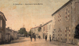 40 GABARRET BOULEVARD SAINT MARTIN BELLE ANIMATION   CARTE COULEUR TOILEE - Gabarret