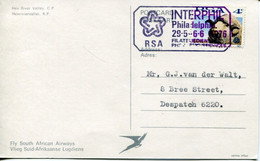 RSA - Republik Südafrika - 1st Definitive Issue - Special Occation Card Or FDC - Stamp Exhibition USA - Lettres & Documents
