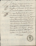 Autograph Duc De Vendosme Sup L.A.C. 31 12 1757 Reçu Au Comte De Montaigu Collection Maison Montaigu Ordre De Malte - Autres & Non Classés