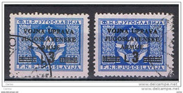 LITORALE  SLOVENO:  1947  OCCUPAZ.  JUGOSLAVA  -  £.3/0,50 D. OLTREMARE  US. -  RIPETUTO  2  VOLTE  -  SASS. 70 - Yugoslavian Occ.: Slovenian Shore