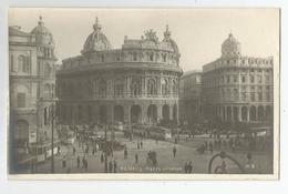 Italie Italy Italia  Genova Carte Photo Piazza Deferrari Tram Tramway - Genova (Genoa)