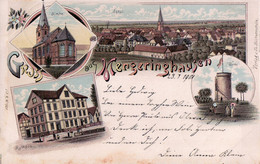 Gruss Aus Mengeringhausen, 1901. (Kirche, Rathaus, Warte). - Bad Arolsen