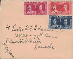 NOUVELLE ZELANDE - GREEN HILLS - LETTRE POUR EDMONTON - CANADA - LE13-5-1937. - Briefe U. Dokumente