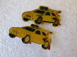 PIN'S  LOT 2  DIFFÉRENTS  CITROEN    ZX  RALLYE RAID - Citroën