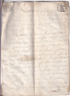 DDZ 891 - Acte Notarié "Par Napoléon" An 13 En 8 Pages - Acquisition D'une Pièce De Terre à PEUTHY (PEUTIE) - VILVORDE - 1794-1814 (Periodo Frances)