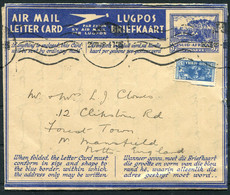 1946 South Africa Upgraded Air Letter Lugbrief Stationery - Mansfield England - Poste Aérienne