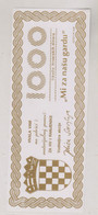 CROATIA  1000 HRD Voucher Receipt For Croatian Military Forces And For The Wounded - Croatie