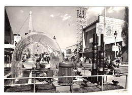 13031 " FIERA DI MILANO-VIALE DELL'INDUSTRIA " ANIMATA-STAND POMPE E MOTORI ROTOS-VERA FOTO-CART. SPED 1958 - Fairs